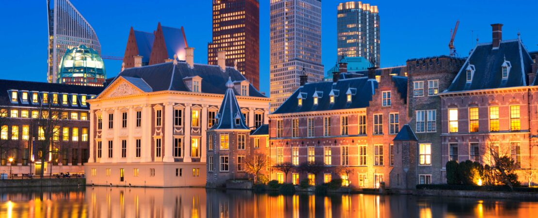 Foto van de hofvijver in Den Haag